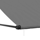 Markiza zwijana, antracytowa, 250x150 cm, tkanina i stal