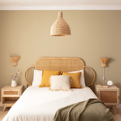 Lampa Wisząca Boho z Rattanu Abruzzo Flavia 30cm E27