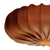Lampa wisząca CAFEE' skandynawska - z abażurem brązowym mokka 66cm - nowoczesne oświetlenie sufitowe do salonu i jadalni E27