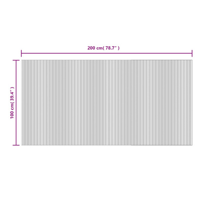 Dywan prostokątny, jasny naturalny, 100x200 cm, bambusowy