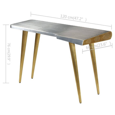 vidaXL Biurko Aviator, w lotniczym stylu vintage, 120 x 60 x 76 cm
