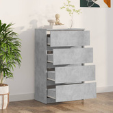 vidaXL Komoda, szarość betonu, 60x35x98,5 cm, materiał drewnopochodny