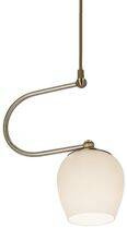 Serano lampa wisząca patynowy 1x60W E27 klosz biały