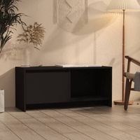 vidaXL Szafka pod TV, czarna, 90x35x40 cm, materiał drewnopochodny