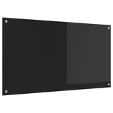 Panel kuchenny Czarny 110 x 60 cm szkło hartowane