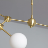 Lampa Sufitowa Złota Kule Mleczne Abruzzo Ricardo 6xE27