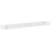 vidaXL Podwyższona donica gabionowa, galwanizowana stal, 180x30x10 cm
