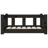 vidaXL Legowisko dla psa, czarne, 65,5x50,5x28 cm, lite drewno sosnowe