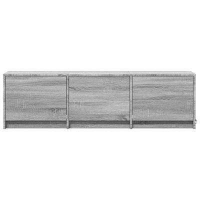 Szafka RTV z LED 140x34x40 cm Szary Sonoma Drewno inżynieryjne