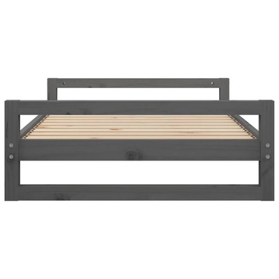 vidaXL Legowisko dla psa, szare, 105,5x75,5x28 cm, lite drewno sosnowe
