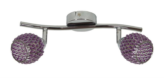 Lampa sufitowa CLEAR listwa regulowana 2-punktowa do salonu metalowa