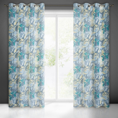 Zasłona Lena turkusowa 140x250