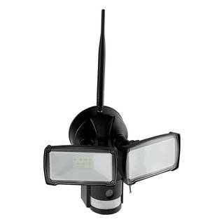 18W Naświetlacz LED SMD z czujnikiem ruchu i kamerą / Wifi / Barwa:6000K / Obudowa: Czarna