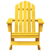 vidaXL Ogrodowy fotel bujany Adirondack, lite drewno jodłowe, żółte