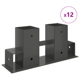 Pomoc w układaniu drewna kominkowego 12 pcs antracytowy Stal