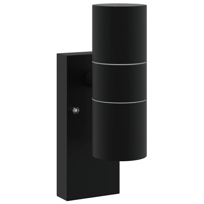 Zewnętrzna lampa ścienna 2 pcs Czarny 7 x 10 x 22 cm