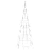 vidaXL Choinka z lampek, na maszt, 550 niebieskich LED, 300 cm