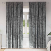 Zasłony z weluru z zasłonami 2 pcs Szary 245 x 140 cm Aksamit