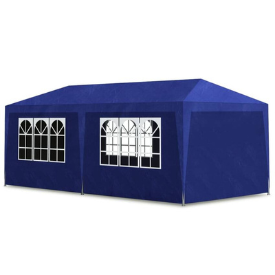 vidaXL Namiot imprezowy, 3 x 6 m, niebieski