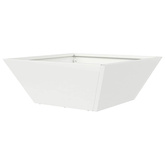 Doniczka ogrodowa Biały 40 x 40 x 15 cm Stal zimnogięta