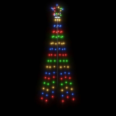 vidaXL Choinka z kołkiem gruntowym, 108 kolorowych LED, 180 cm