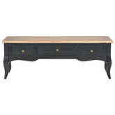 vidaXL Szafka pod TV, czarna, 100 x 35 x 35 cm, drewniana