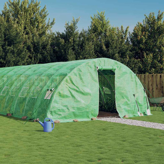 Szklarnia ze stalową ramą, zielona, 60 m?, 12x5x2,3 m