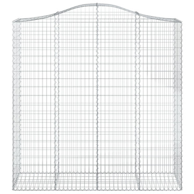 Kosze gabionowe, 5 szt, 200x50x200/220 cm, galwanizowane żelazo