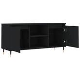vidaXL Szafka pod TV, czarna, 104x35x50 cm, materiał drewnopochodny