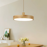 Lampa wisząca Abigali Woody 18W drewniana okrągła