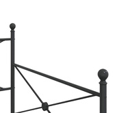 Łóżko dzienne bez materaca czarne 100x190 cm stalowe