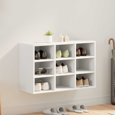 Szafka na buty Biały 77,5 x 30 x 51 cm Materiał drewnopochodny