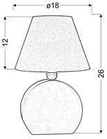 Lampka nocna Ofelia różowa z abażurem do pokoju dziecięcego na stolik nocny