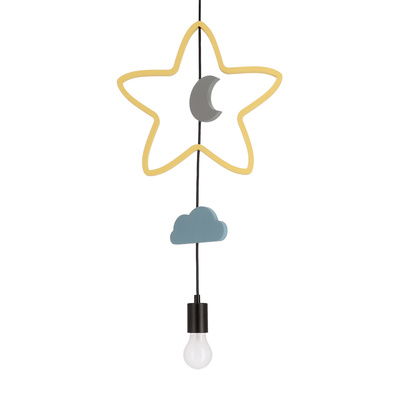 Trio shs p lampa wisząca czarny 3x20W E27 iq kids multi kolor