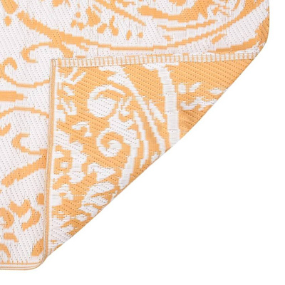 vidaXL Dywan zewnętrzny, żółty, 140 x 200 cm, PP