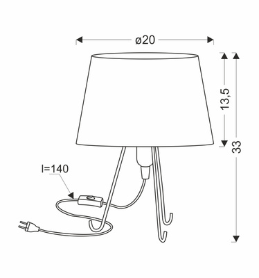 Lampka nocna Elva metalowa z abażurem niebieska na stolik nocny E14