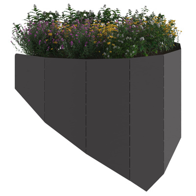 Krawężnik do trawnika 100 x 45 cm Stal Czarny