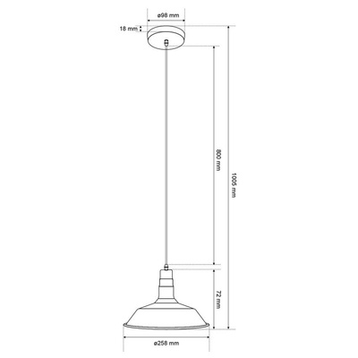 Lampa wisząca TENE E27 czarna matowa EDO777175 EDO Solutions