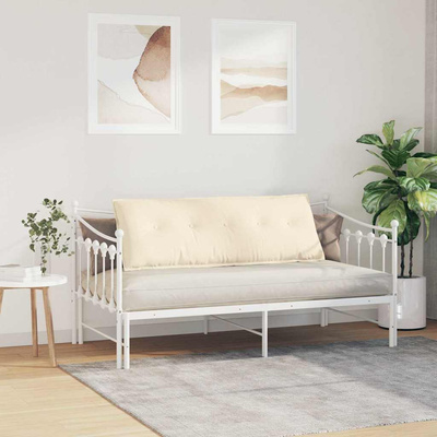 Poduszka na plecy Kremowy 140 x 50 cm Tkanina sztruksowa