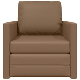 Sofa Bed Cappuccino 74 x 77 x 81 cm Sztuczna skóra