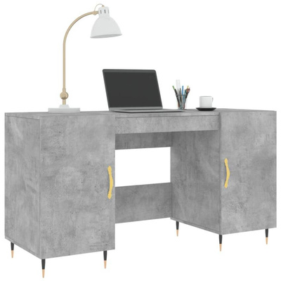 vidaXL Biurko, szarość betonu, 140x50x75 cm, materiał drewnopochodny wariant 10