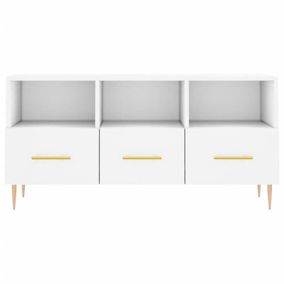 vidaXL Szafka pod TV, biała, 102x36x50 cm, materiał drewnopochodny