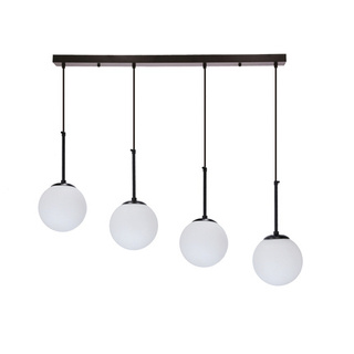 Pompei lampy wiszące czarny 4X4X40 E27 klosz biały 34-09630