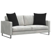 Poduszki na sofę 2 pcs Czarny 60 x 60 cm Tkanina sztruksowa