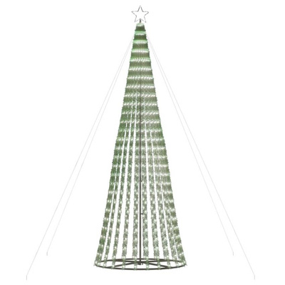 vidaXL Stożkowa choinka z lampek, 688 zimnych białych LED, 300 cm