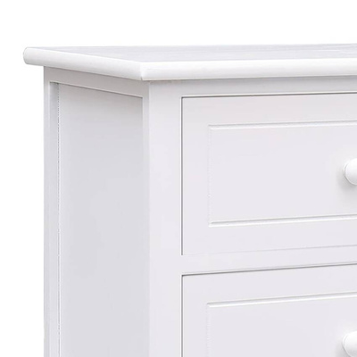vidaXL Szafka pod TV, biała, 108x30x40 cm, drewno paulownia