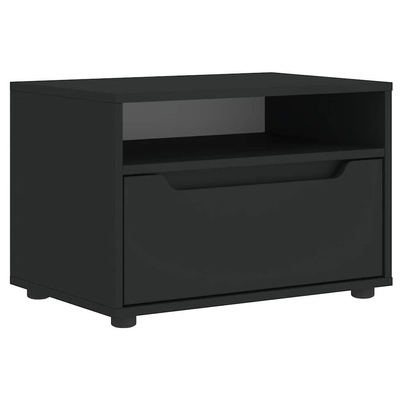 Szafka pod TV "VISNES" Czarna 60x40x38 cm Drewno klejone
