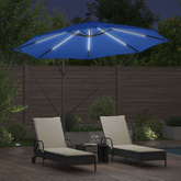 Parasol plażowy 294 x 294 x 248 cm Poliester i aluminium