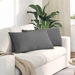 Poduszki na sofę 2 pcs Ciemnoszary 80 x 40 cm tkanina