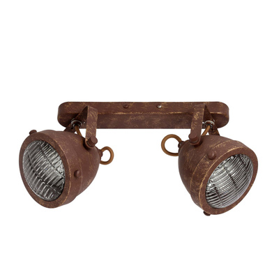 Lampa ścienna listwa 2xGU10 rdzawy FRODO 92-71071